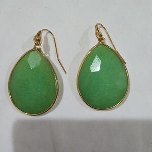 Teardrop Earrings Dangle/Drop Green Gold Hook Fashion Jewelry